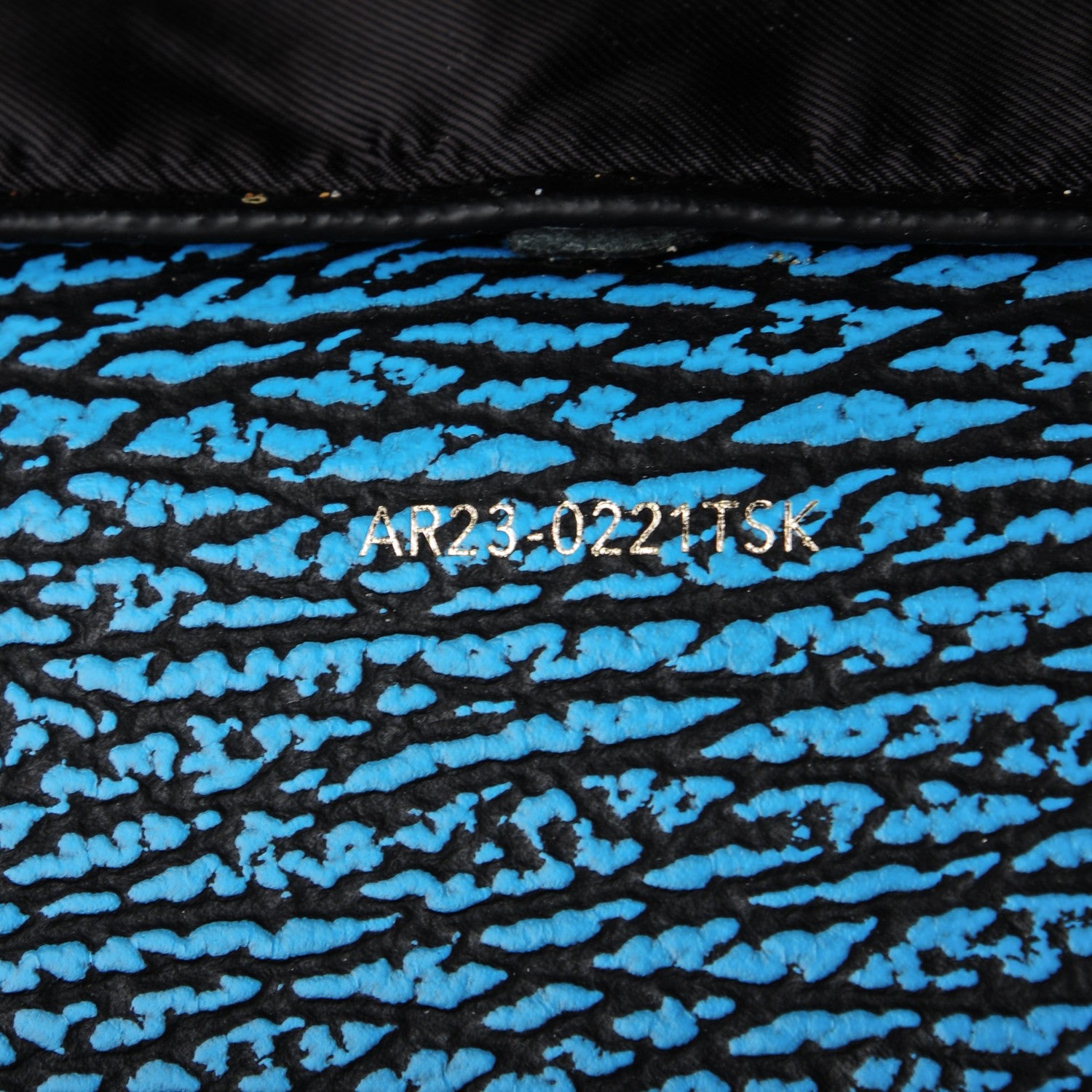 3.1 Phillip Lim 3.1 Shark Embossed Textured Calfskin Large Pashli Satchel Turquoise Black 7 of 9
