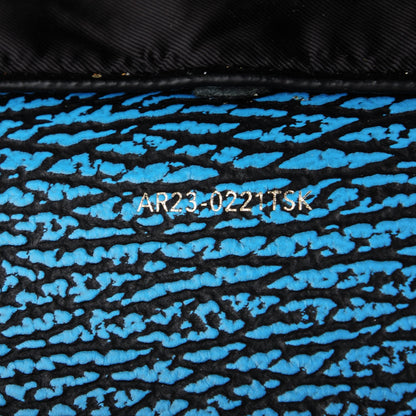 3.1 Phillip Lim 3.1 Shark Embossed Textured Calfskin Large Pashli Satchel Turquoise Black 7 of 9