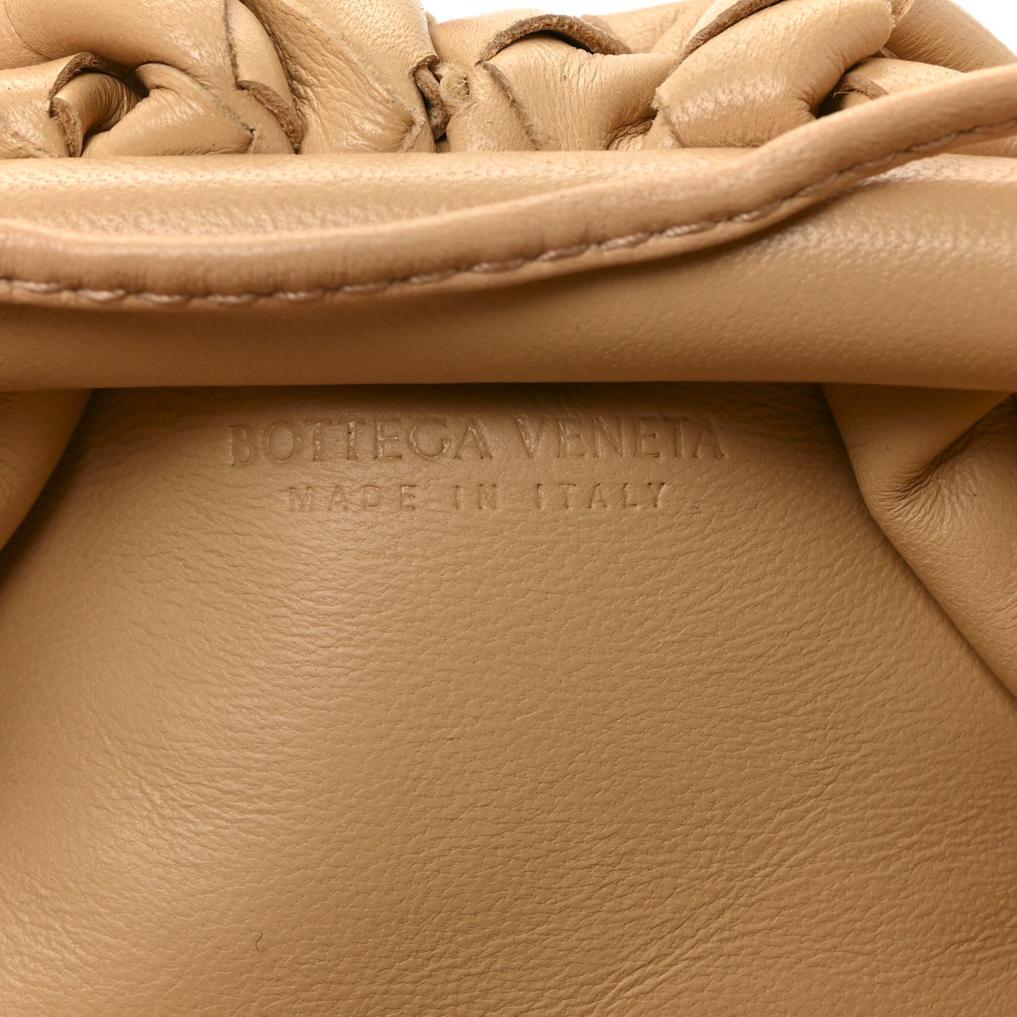 Nappa Intrecciato The Mini Pouch Almond