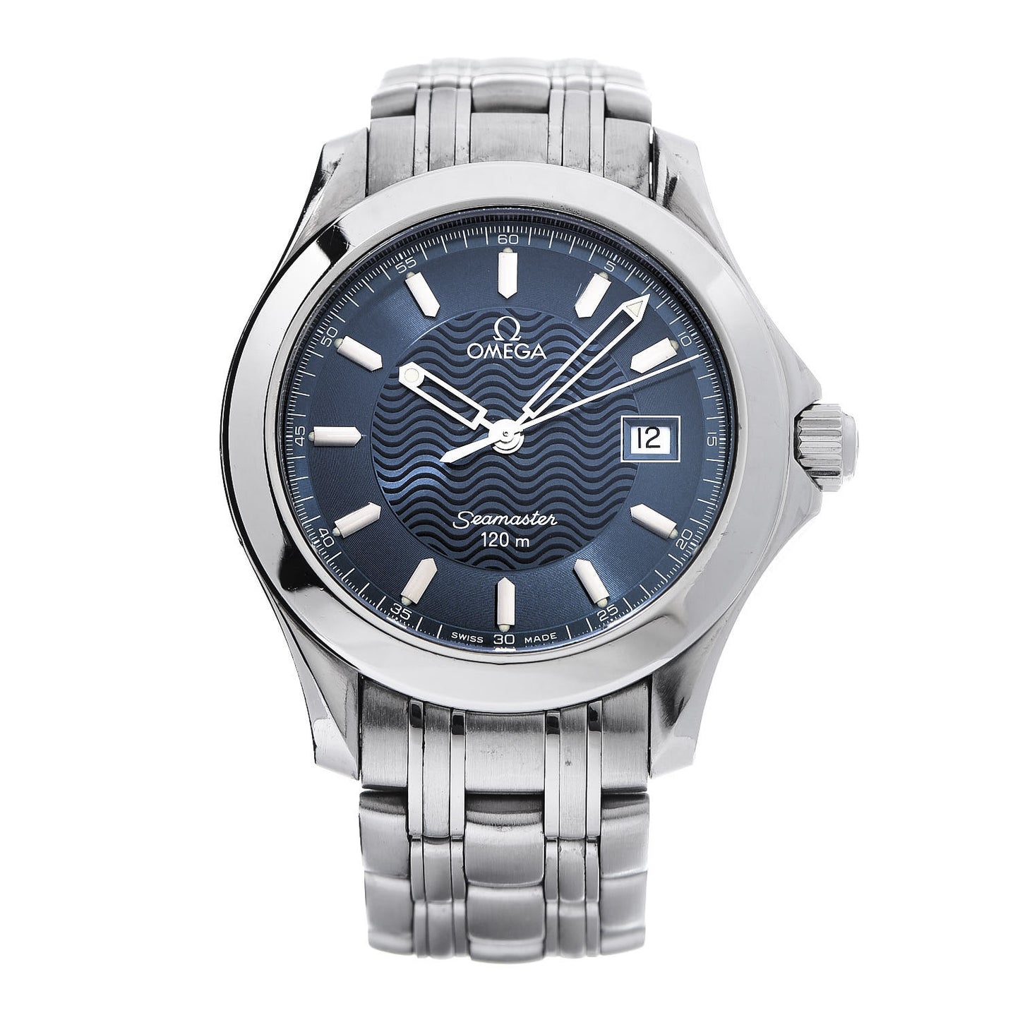Stainless Steel 36mm Seamaster 120M Quartz Watch Blue 2511.81