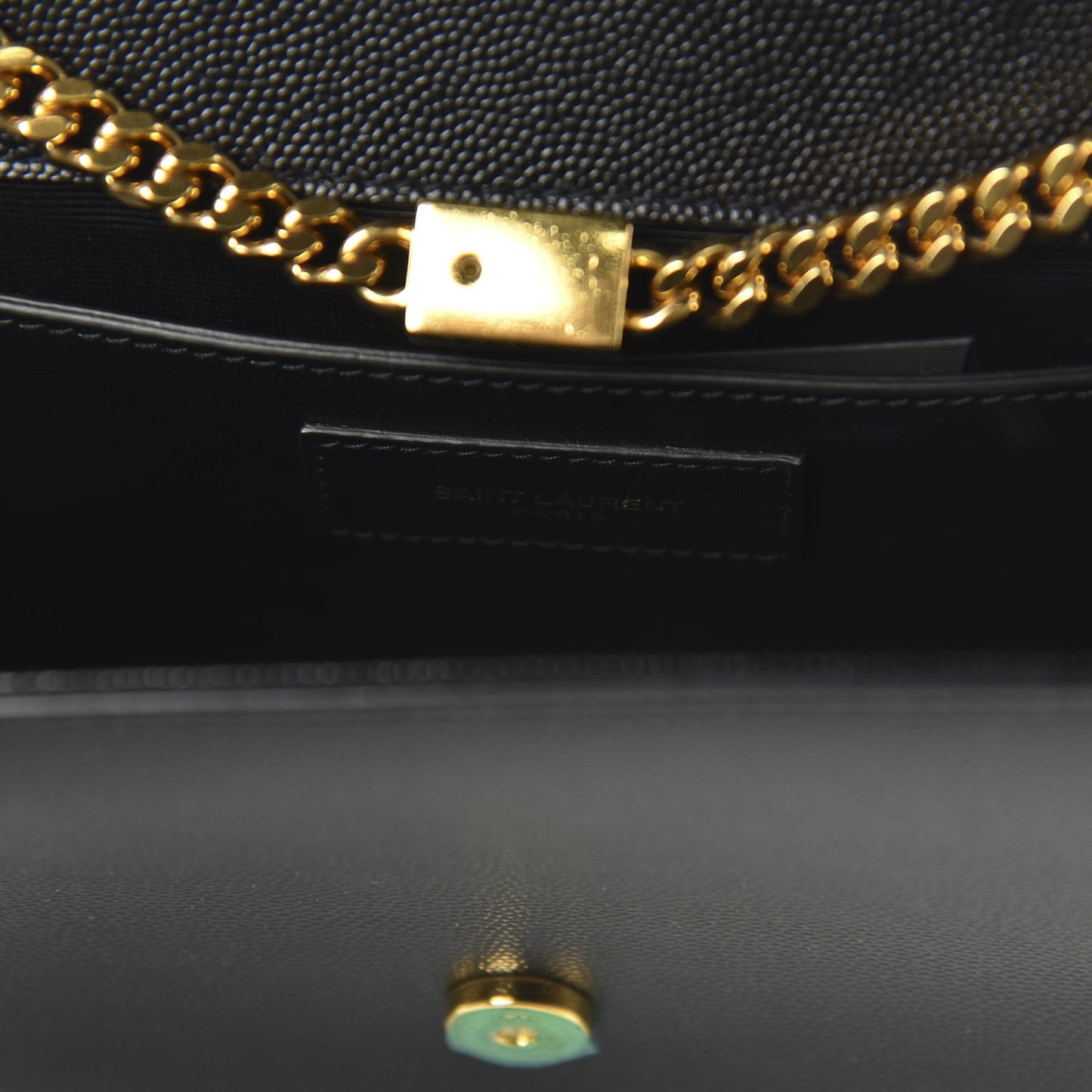Grain De Poudre Medium Classic Monogram Kate Satchel Black