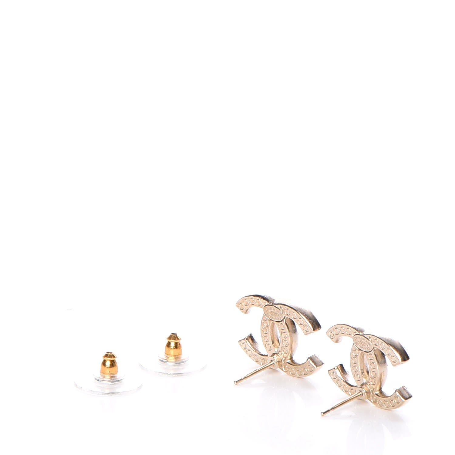 Chanel Crystal CC Earrings Gold 3 of 5