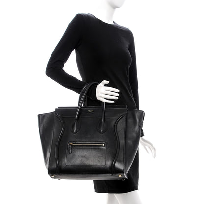 Celine Smooth Calfskin Small Luggage Black 2 of 20