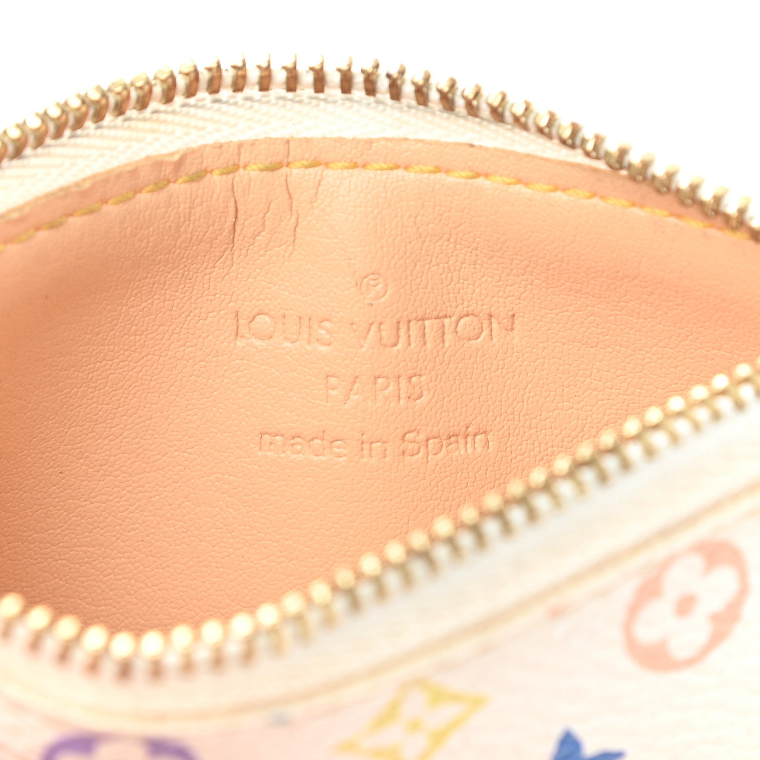 Louis Vuitton Monogram Multicolor Key Pouch White 6 of 10