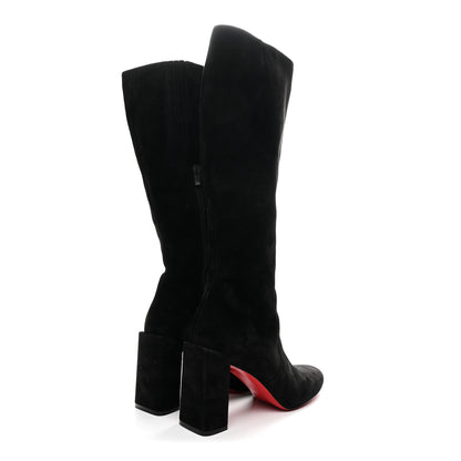 Christian Louboutin Suede Calfskin Cavalika 85 Boots 41 Black 5 of 9