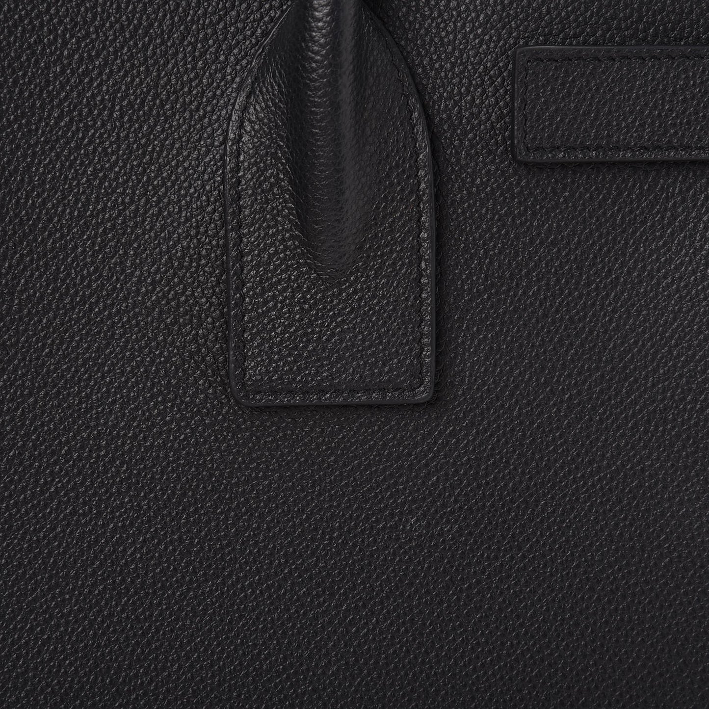 Grained Calfskin Small Sac De Jour Black