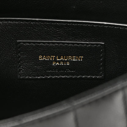 Saint Laurent Lambskin Matelasse Monogram Medium Vicky Chain Bag Black 6 of 15