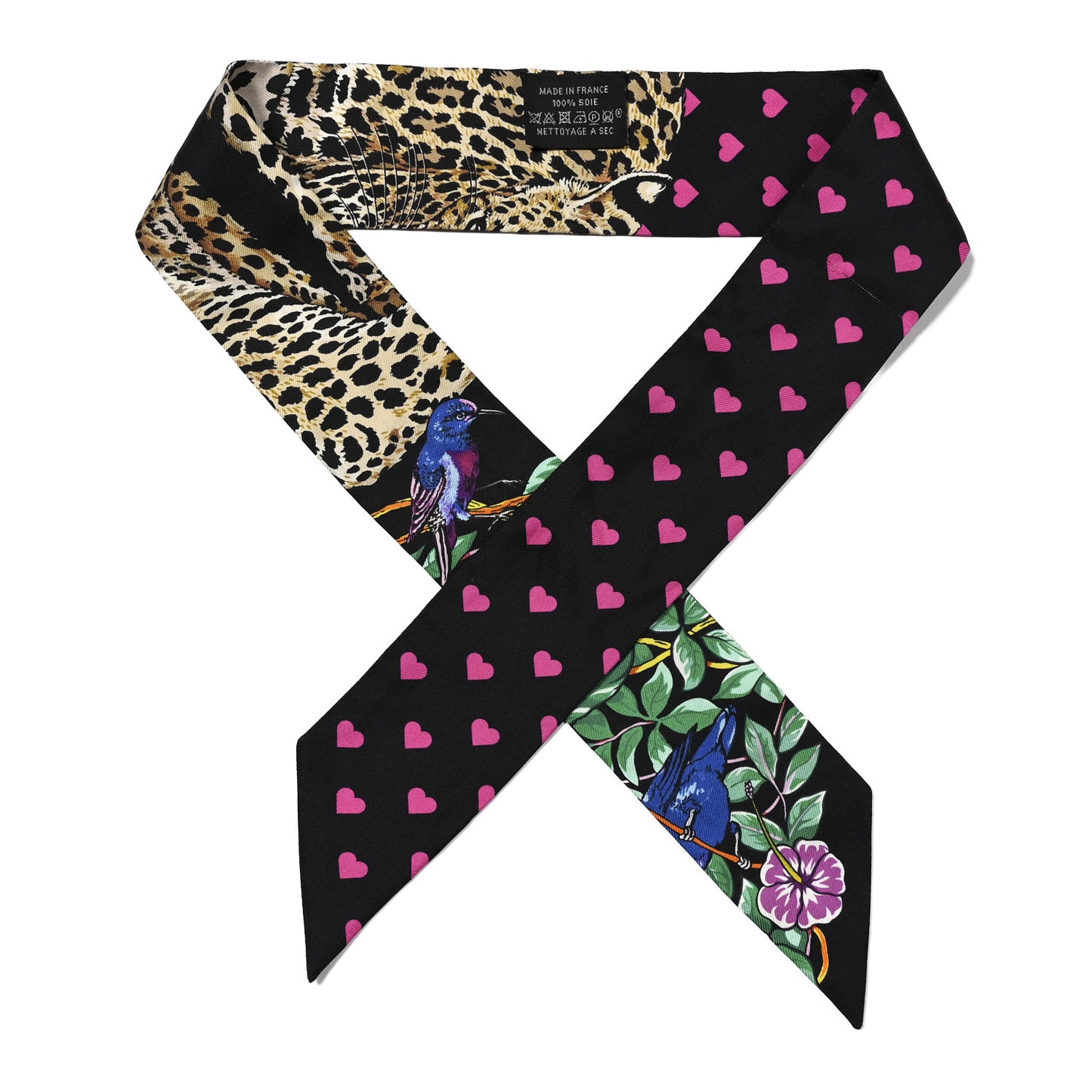 Silk Jungle Love Love Twilly Black Vert Rose Vif