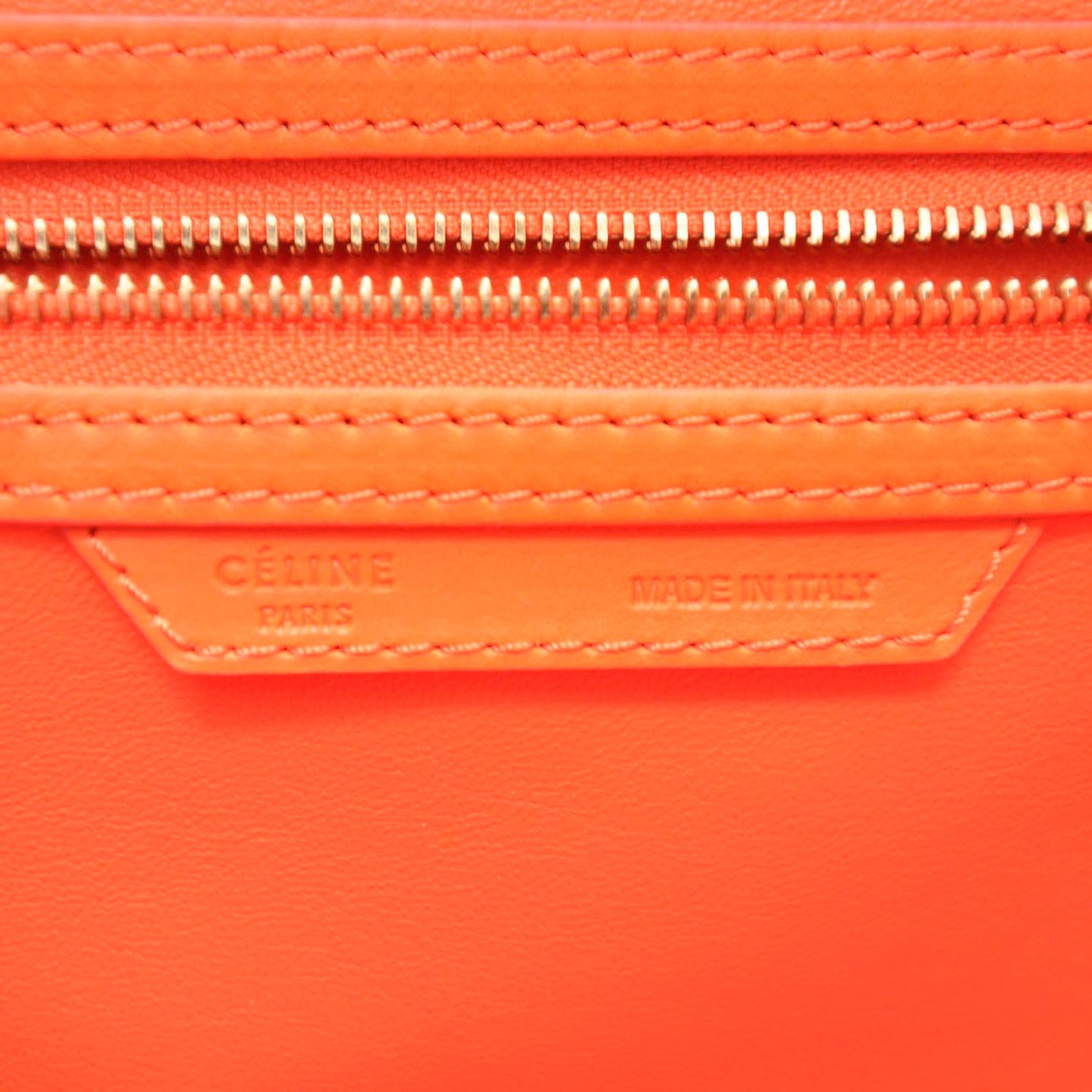 Smooth Calfskin Mini Luggage Bright Orange