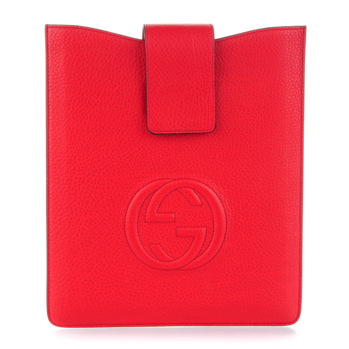 Pebbled Calfskin Soho iPad Case Tabasco Red