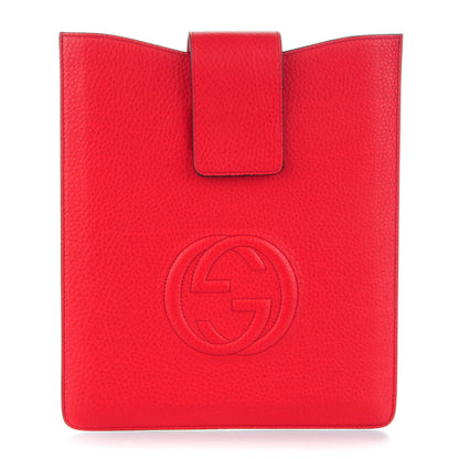 Gucci Pebbled Calfskin Soho iPad Case Tabasco Red 1 of 6