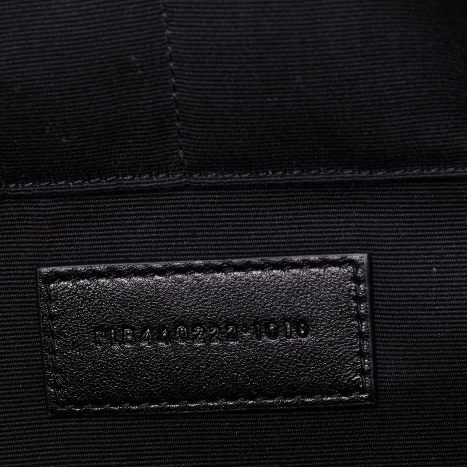 Saint Laurent Calfskin Matelasse Chevron Monogram Document Holder Black 7 of 10