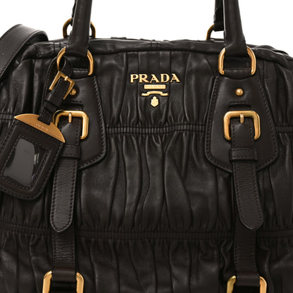 Prada Nappa Gaufre Dome Satchel Caffe 7 of 9