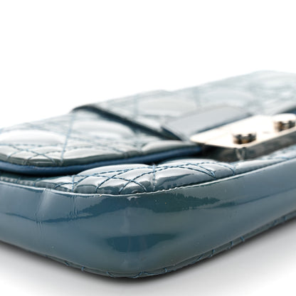 Christian Dior Patent Cannage New Lock Pouch Blue 8 of 11