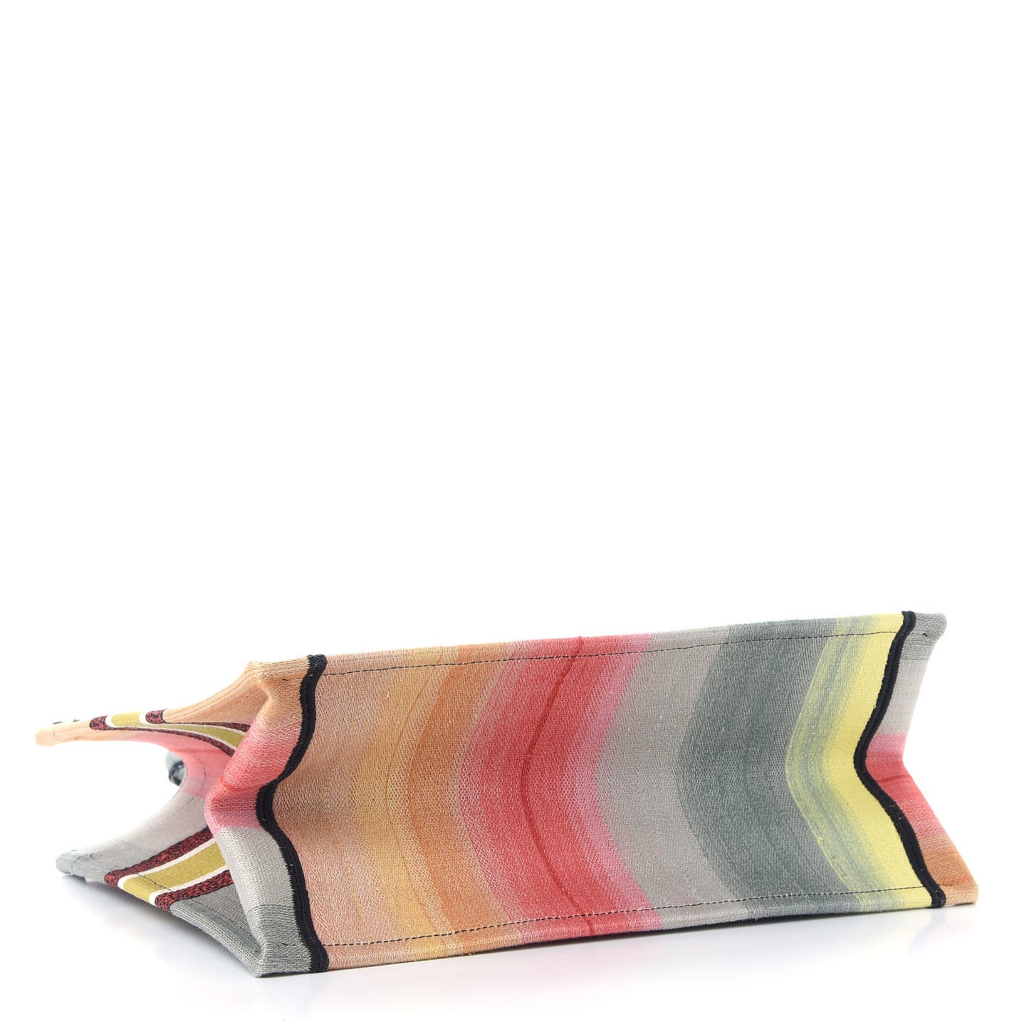 Canvas Embroidered Medium Dioraura Book Tote Multicolor