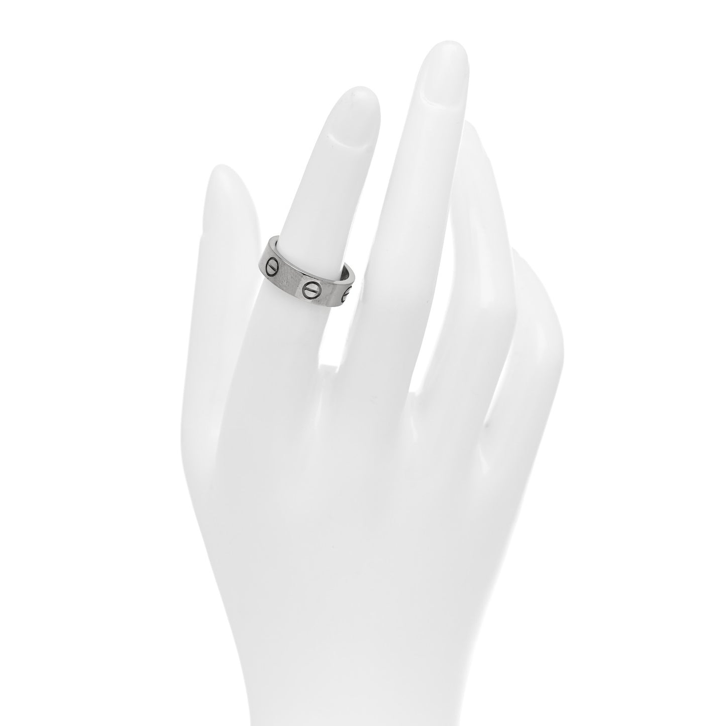 18K White Gold 5.5mm LOVE Ring 51 5.75