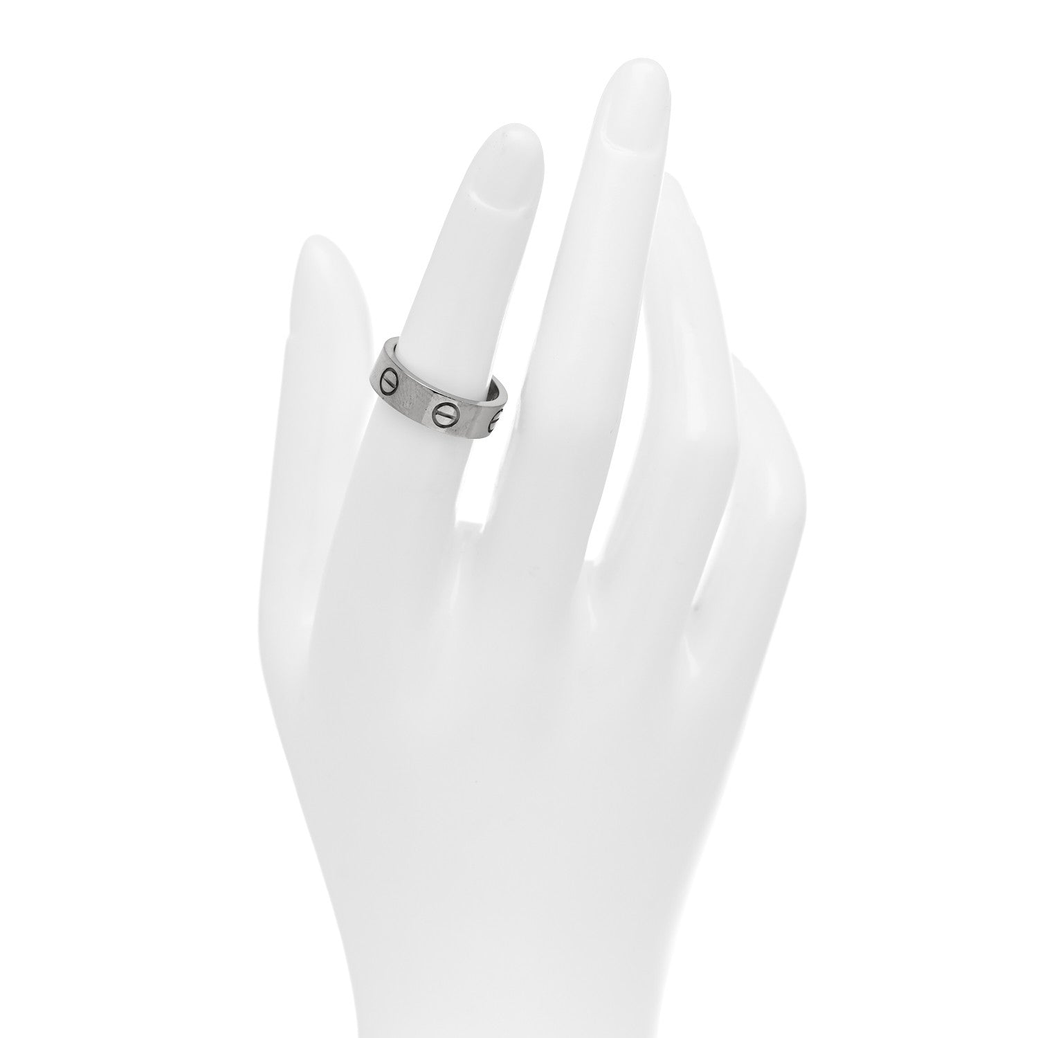 Cartier 18K White Gold 5.5mm LOVE Ring 51 5.75 2 of 4