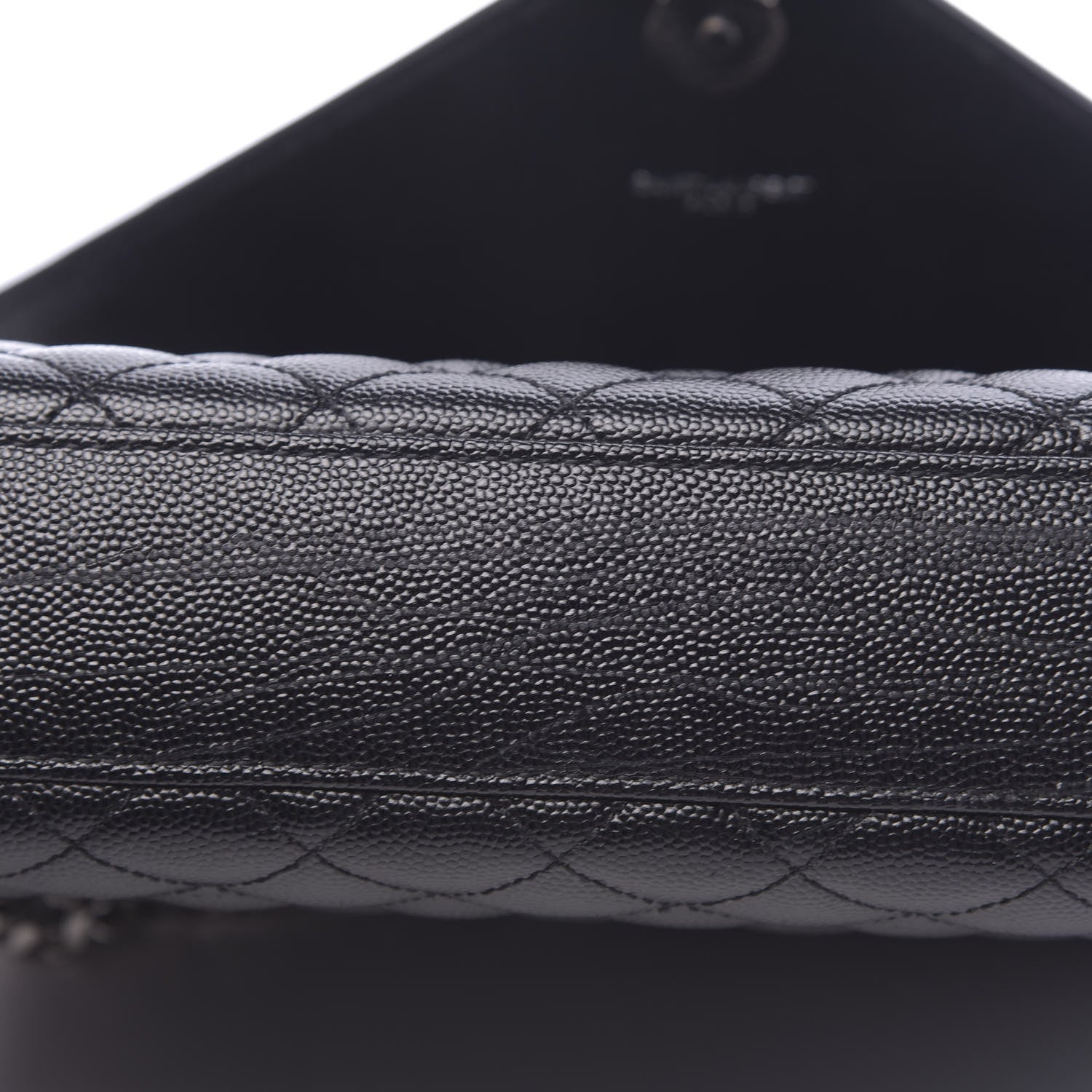 Saint Laurent Grain De Poudre Textured Mixed Matelasse Triquilt Medium Monogram Satchel Black 10 of 13