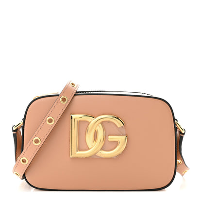 Dolce & Gabbana Calfskin Hot Stuff DG Logo 3.5 Crossbody Bag Cipria 1 of 9