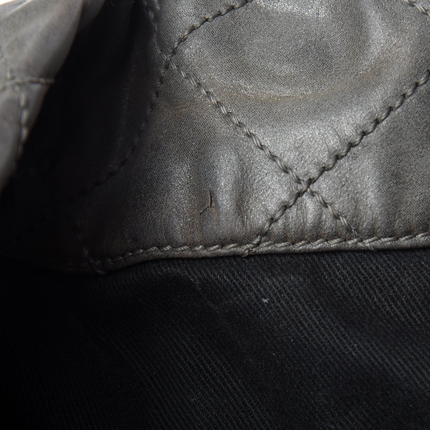 Iridescent Calfskin VIP Shopping Tote Grey