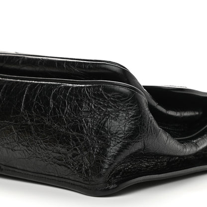 Saint Laurent Crinkled Calfskin Matelasse Monogram Medium Niki Chain Satchel Black 10 of 11