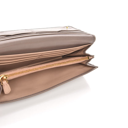 Prada Vitello Continental Flap Wallet Argilla 6 of 9