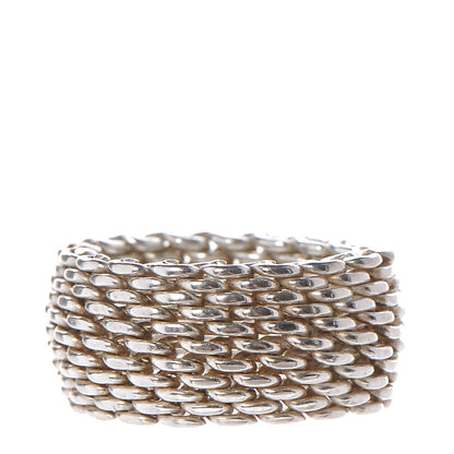 Tiffany Sterling Silver Mesh Somerset Ring 47 4 1 of 5