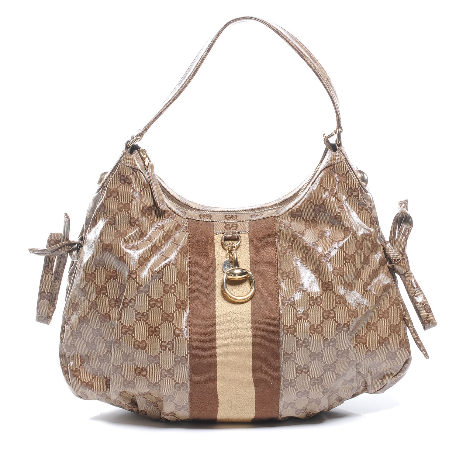 Gucci Crystal Monogram Web Hobo 1 of 7