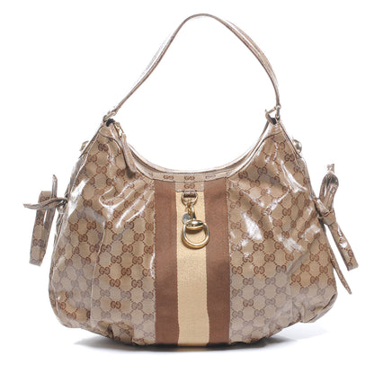 Gucci Crystal Monogram Web Hobo 1 of 7