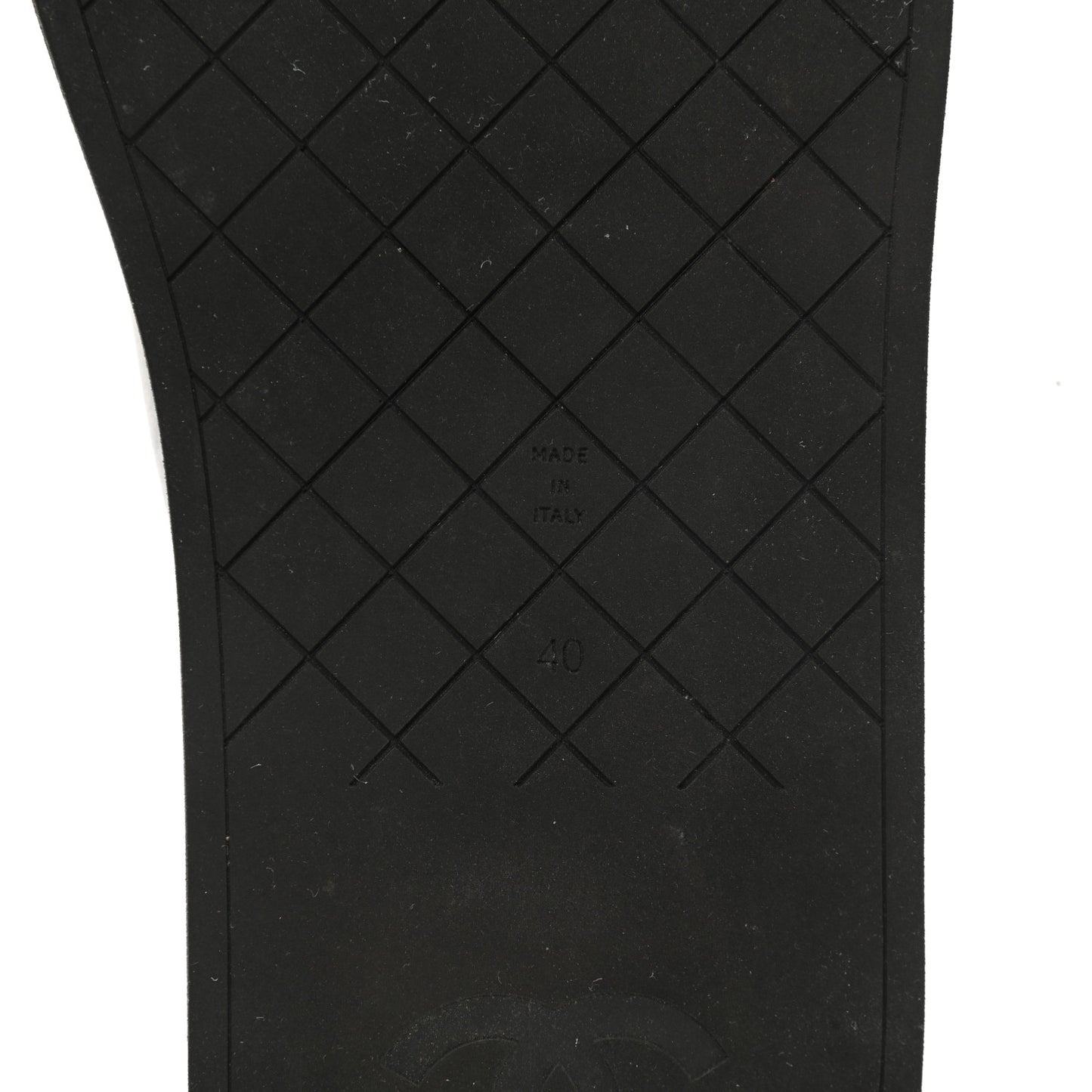 Lambskin Padded Pool Thong Sandals 40 Black