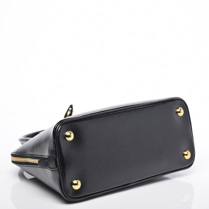 Prada Saffiano Vernice Small Promenade Tote Black 4 of 7