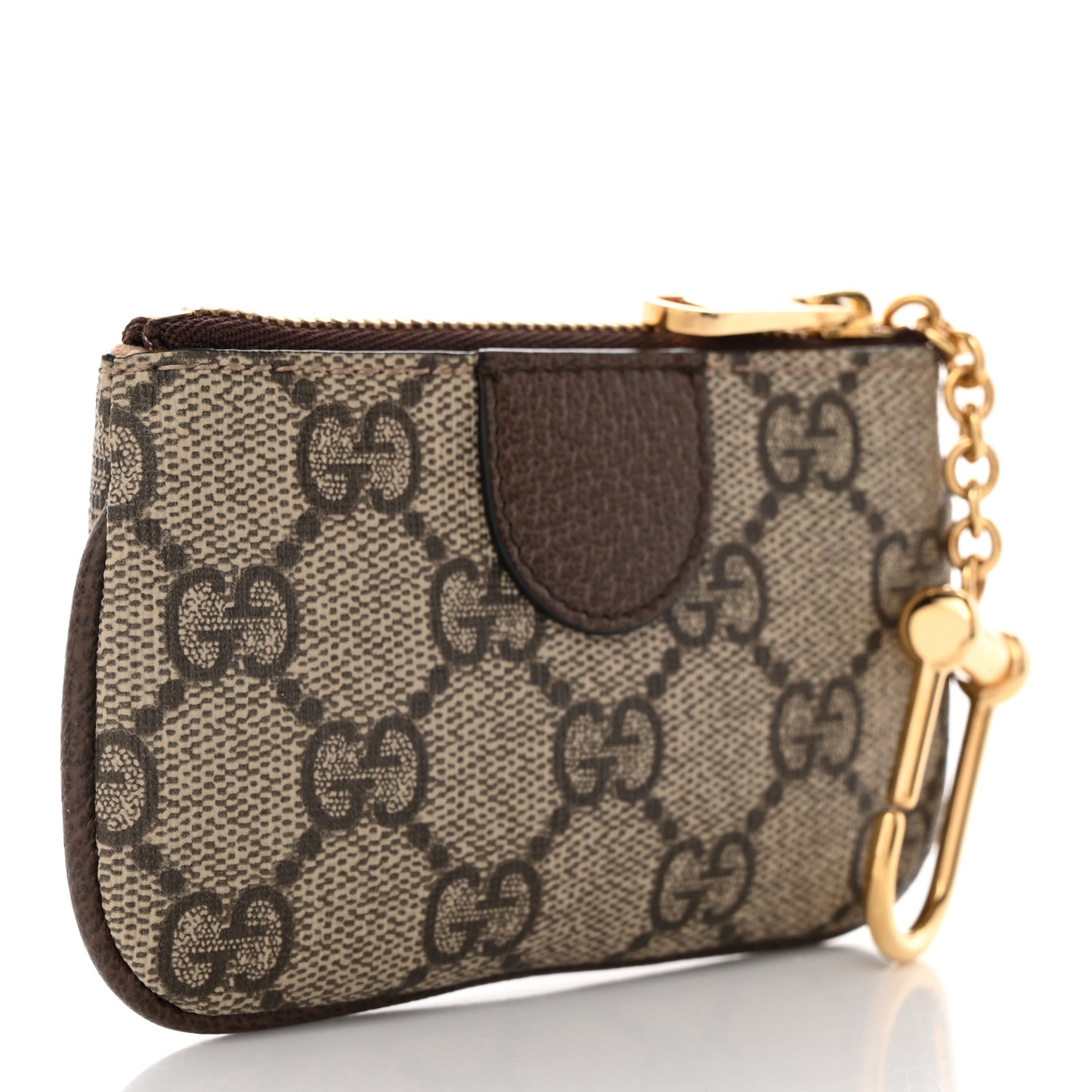 GG Supreme Monogram Web Ophidia Key Case Beige New Acero