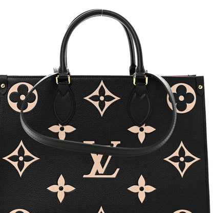 Louis Vuitton Empreinte Monogram Giant Onthego MM Black Beige 7 of 9