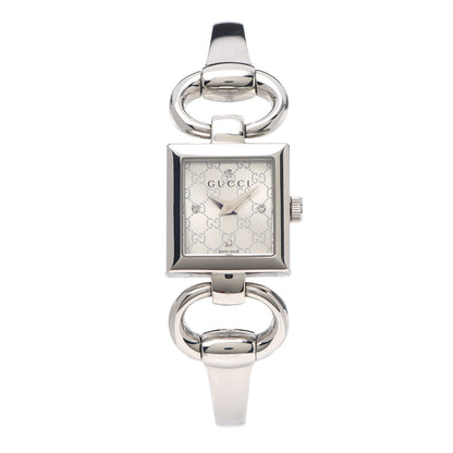 Gucci Stainless Steel Diamond 19mm Tornabuoni Quartz Watch 1 of 6