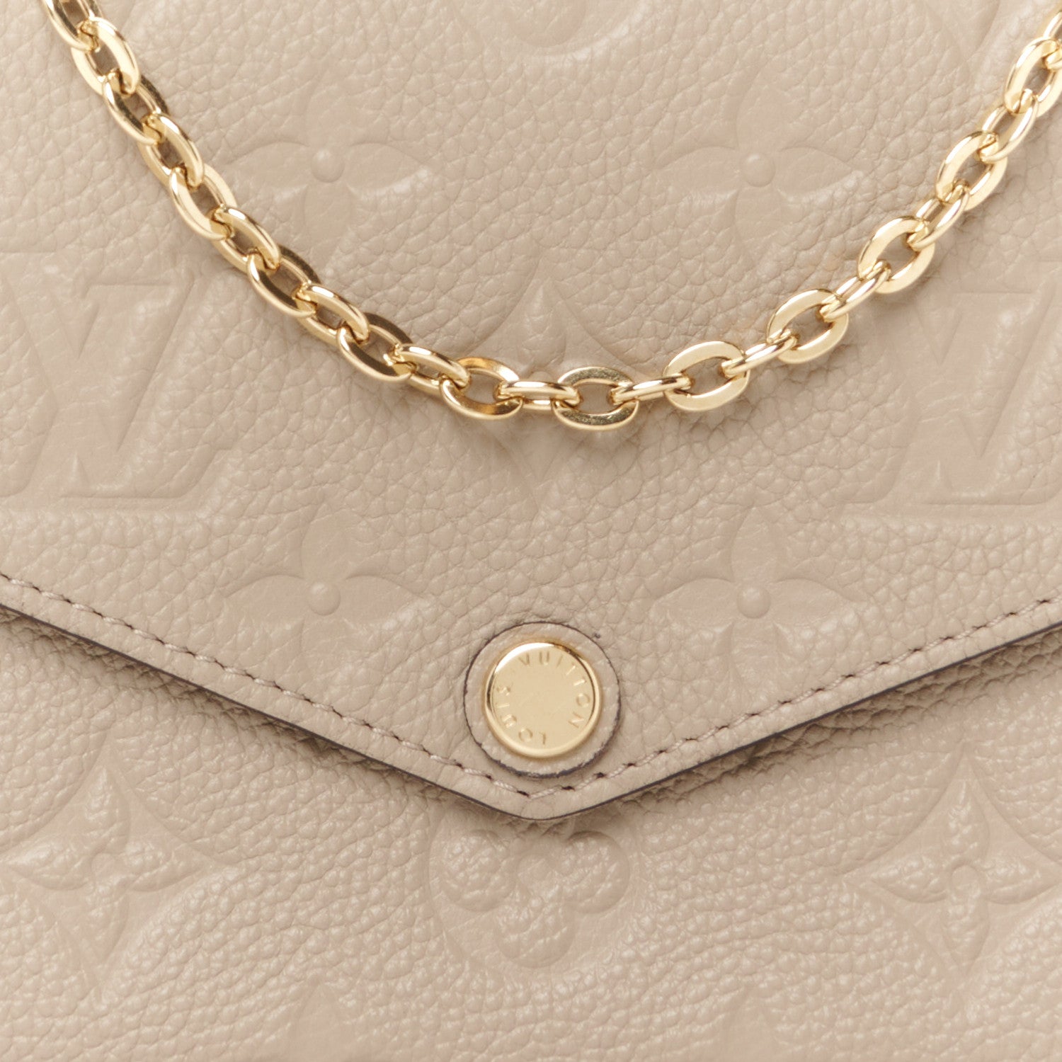 Louis Vuitton Empreinte Pochette Felicie Chain Wallet Tourterelle 14 of 17