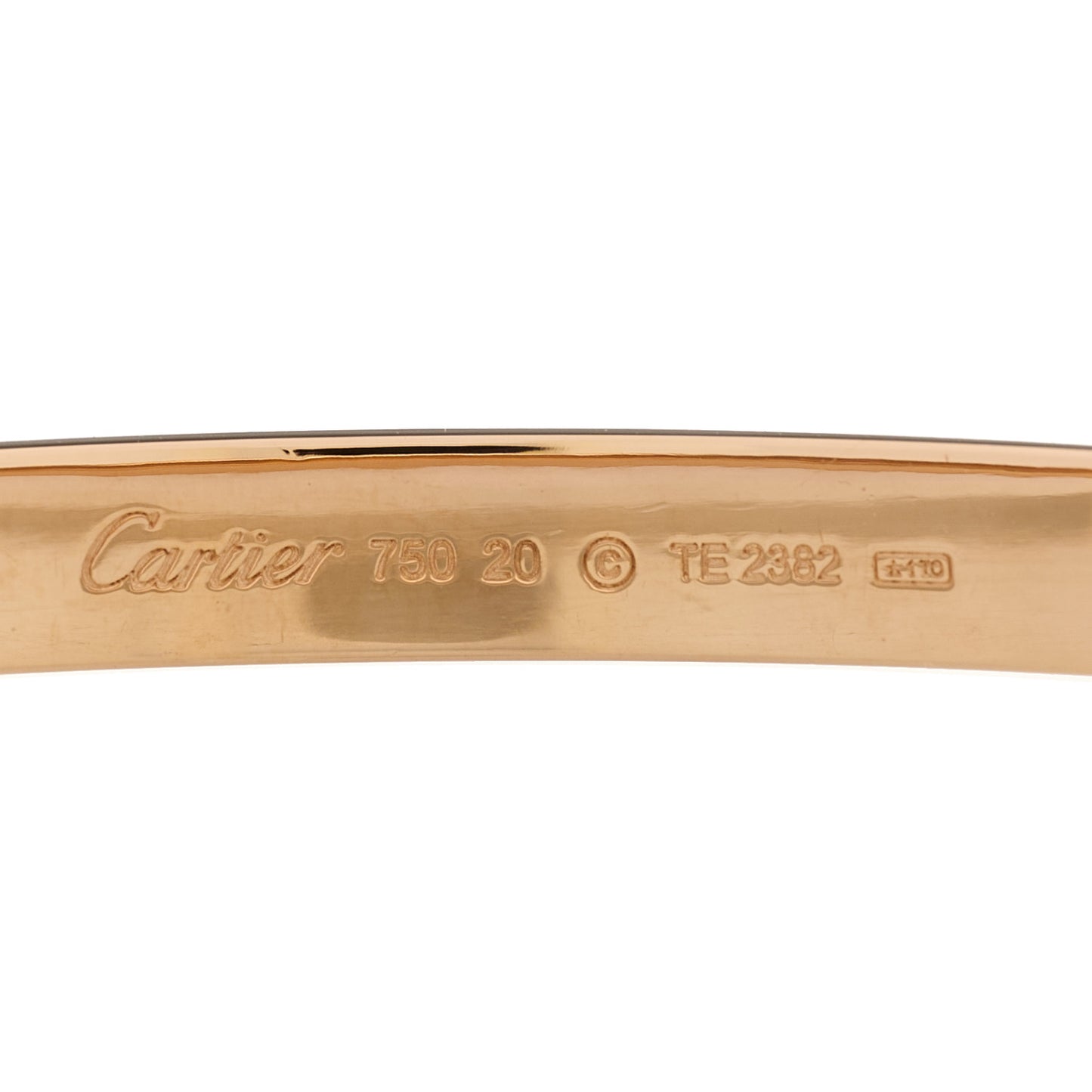 18K Pink Gold LOVE Bracelet 20
