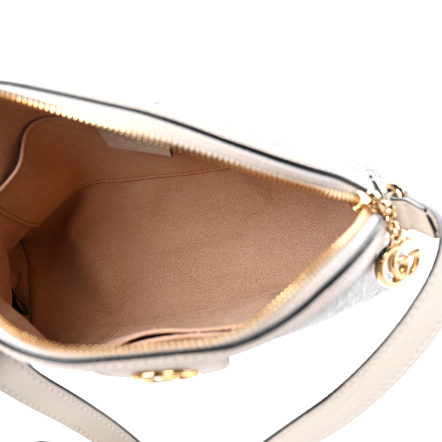 Gucci GG Supreme Monogram Textured Dollar Calfskin Web Small Ophidia Dome Shoulder Bag Beige Ebony Mystic White 5 of 9