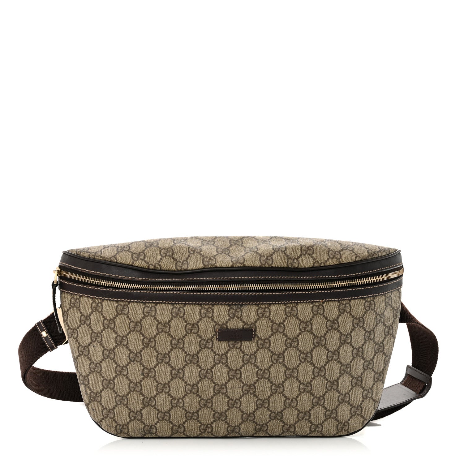 Gucci GG Supreme Monogram Belt Bag Dark Brown 1 of 13