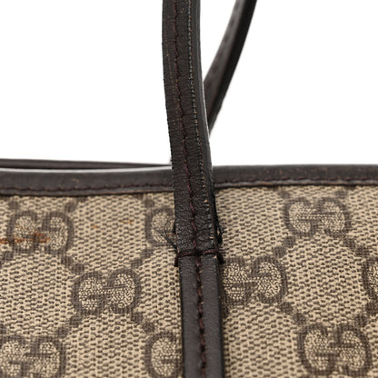 Gucci GG Supreme Monogram Medium Zippered Tote Dark Brown 14 of 20