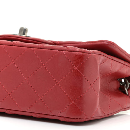 Chanel Lambskin Quilted Mini Rectangular Flap Red 6 of 12