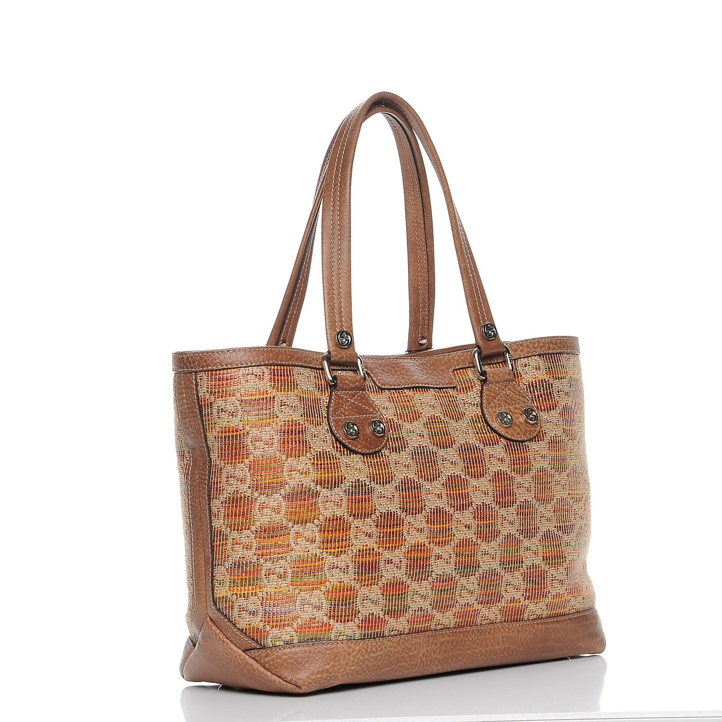 Straw Libeccio Monogram Large Sunset Tote Multicolor