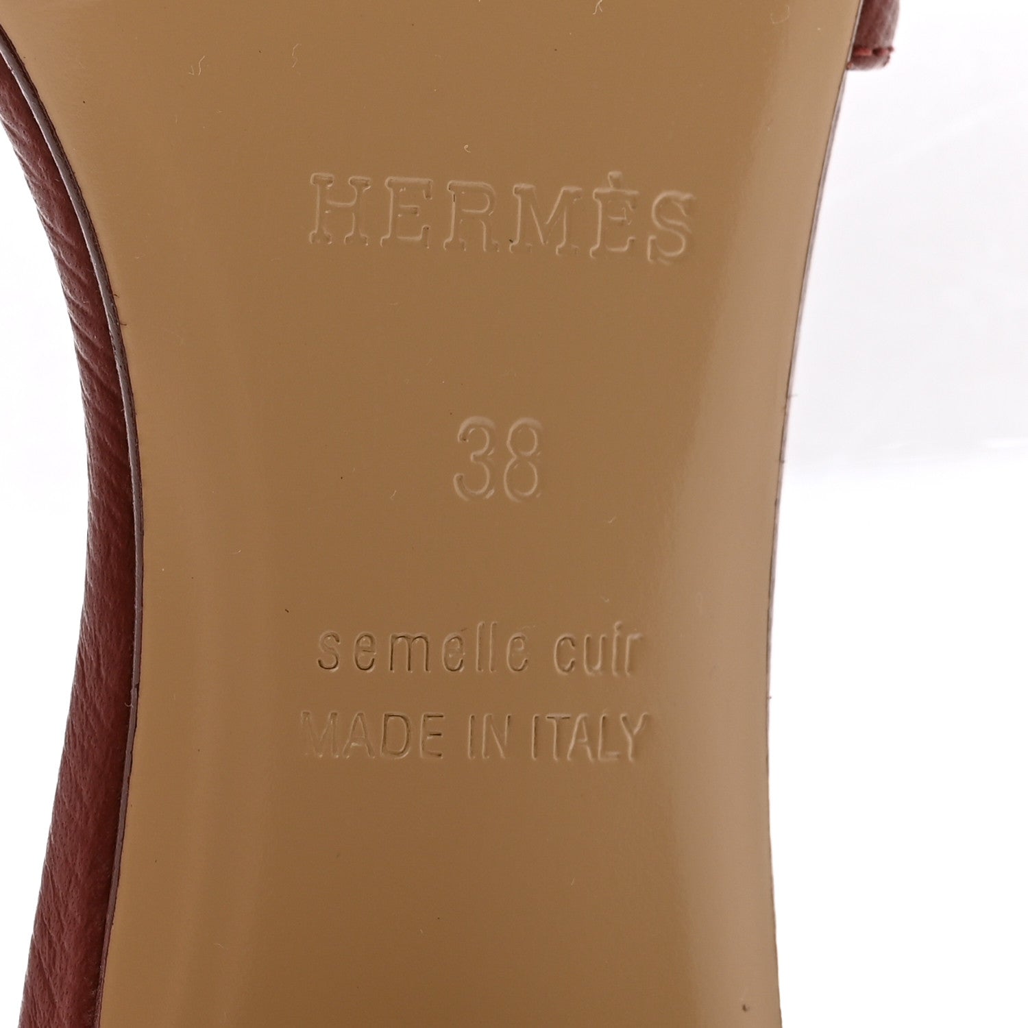 Hermes Epsom Oasis Sandals 38 Rouge H 6 of 9