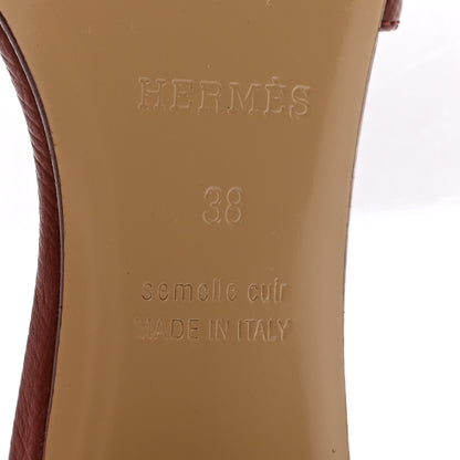 Hermes Epsom Oasis Sandals 38 Rouge H 6 of 9