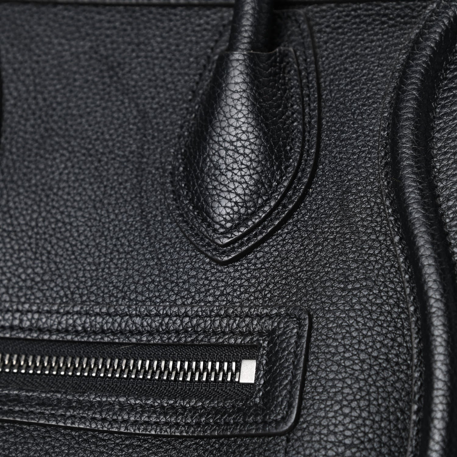 Celine Drummed Calfskin Micro Luggage Black 15 of 15