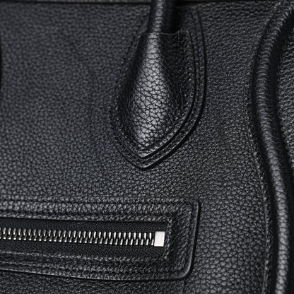 Celine Drummed Calfskin Micro Luggage Black 15 of 15