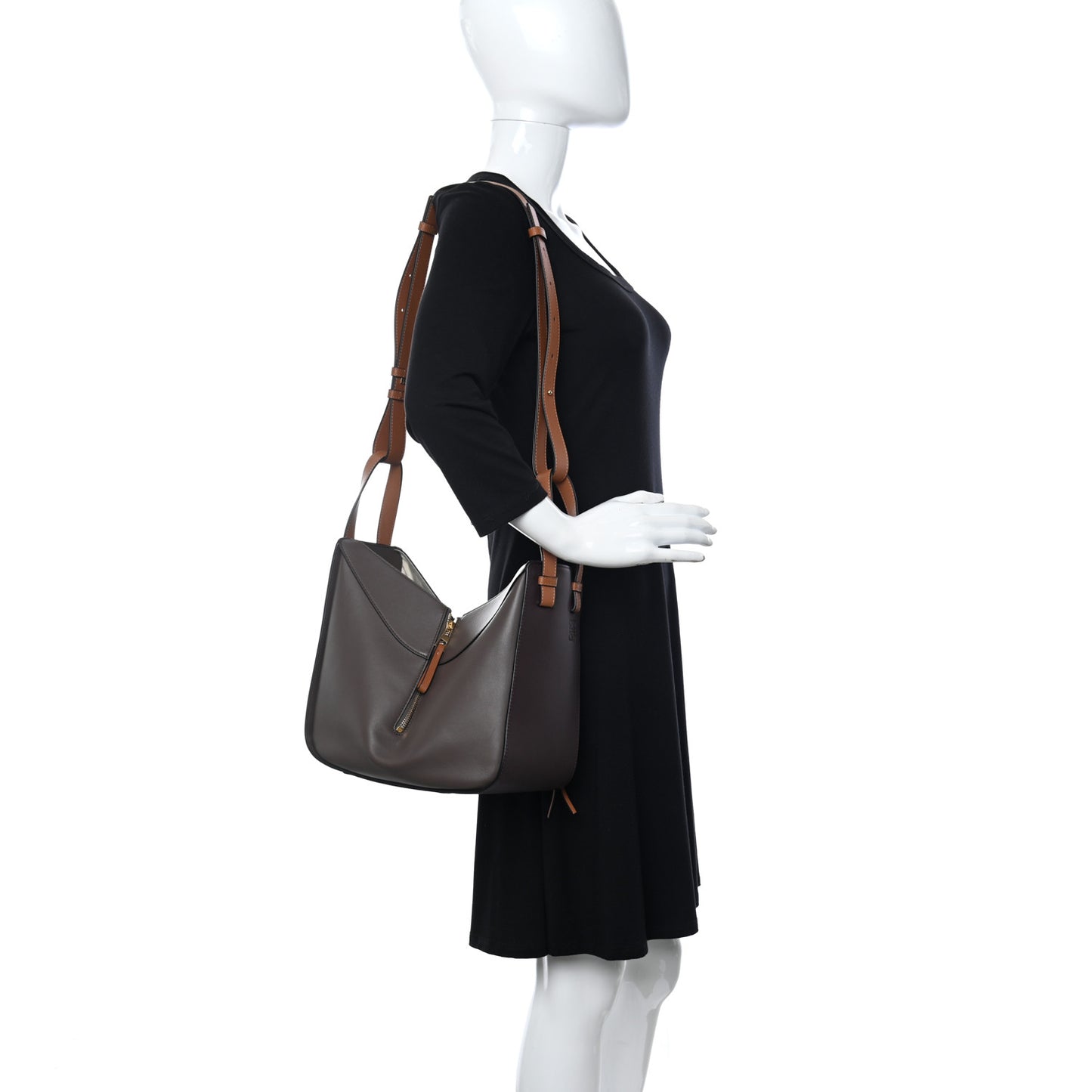 Calfskin Small Hammock Shoulder Bag Oxblood Tan