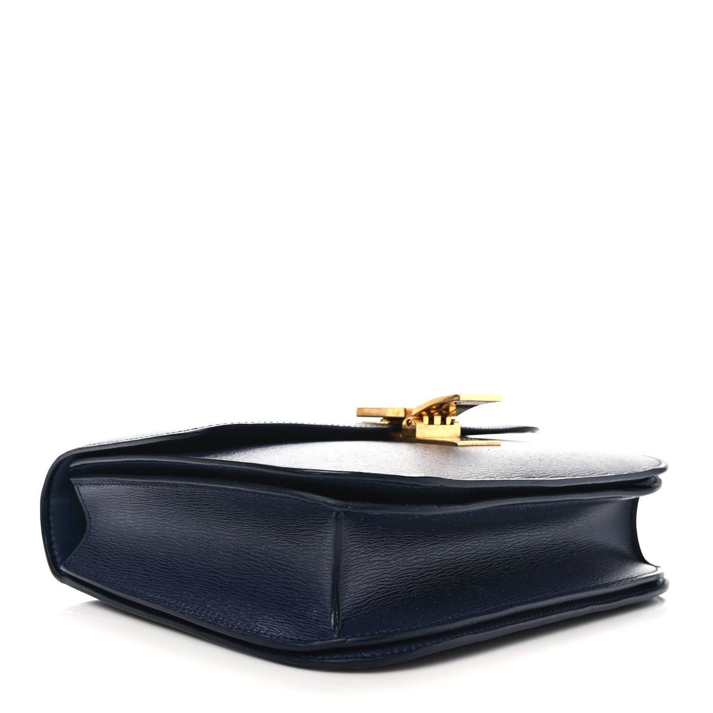 Liege Calfskin Medium Classic Box Flap Bag Dark Blue