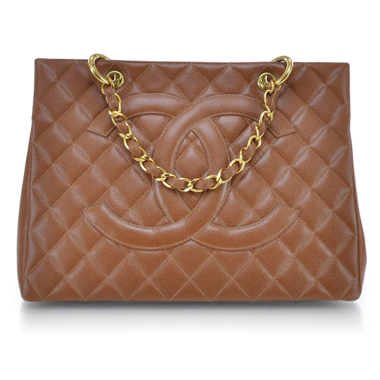 Chanel Caviar Quilted Timeless CC Tote Brown 1 of 10