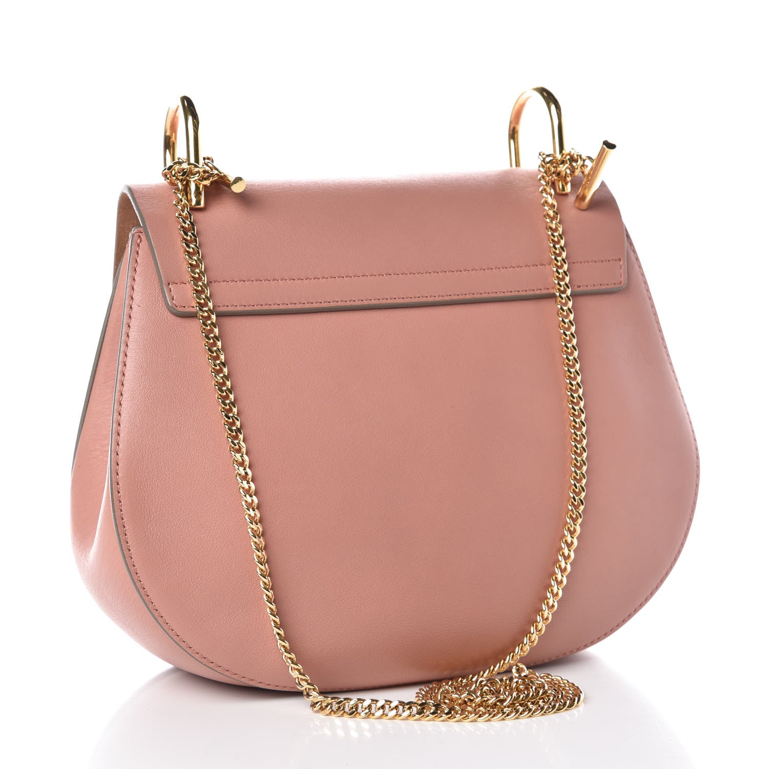 Chloe Suede Smooth Calfskin Drew Shoulder Bag Misty Rose 3 of 11