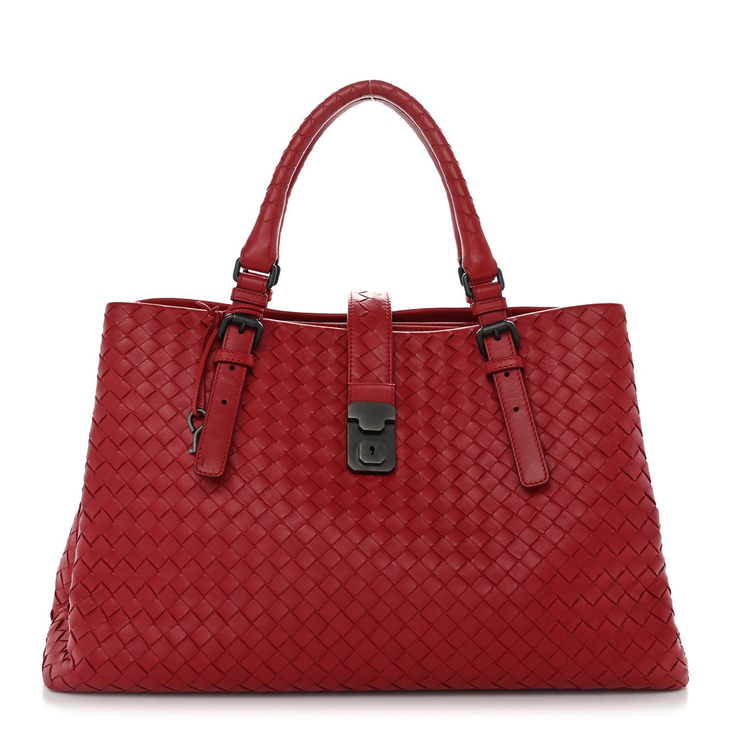 Bottega Veneta Light Calf Intrecciato Medium Roma Fraise 1 of 12